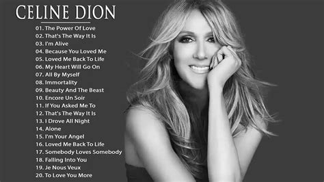 Celine Dion songs list all